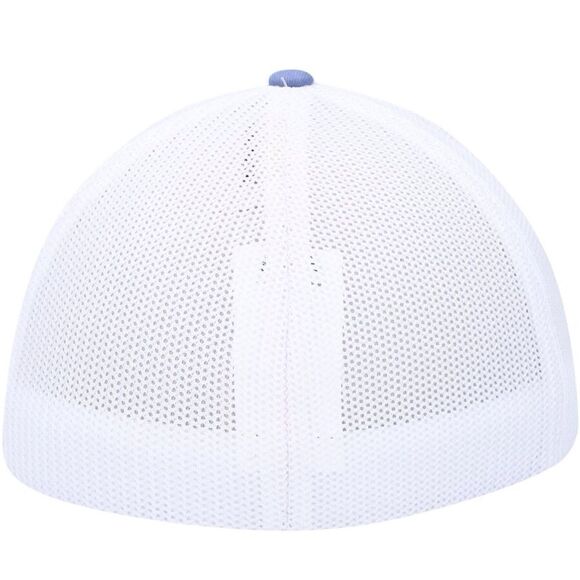 Columbia Blue Canvas White Mesh Tree Flag FlexFit Trucker Hat - Picture 3 of 16